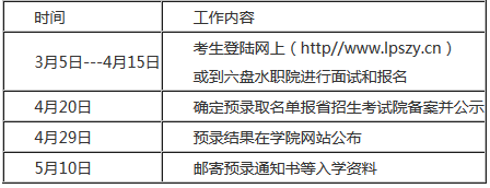 六盤水職業(yè)技術(shù)學院日程安排