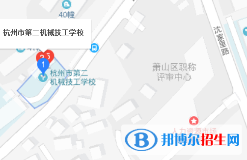 杭州市第二機械技工學(xué)校地圖