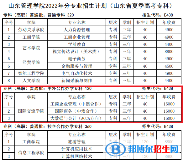 山東管理學(xué)院有哪些中外合作辦學(xué)專業(yè)？（附名單）