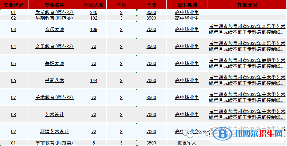 畢節(jié)幼兒師范高等?？茖W校2022分類考試招生專業(yè)有哪些？