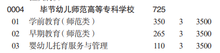 畢節(jié)幼兒師范高等?？茖W(xué)校分類考試招生2023年學(xué)費(fèi)一覽表