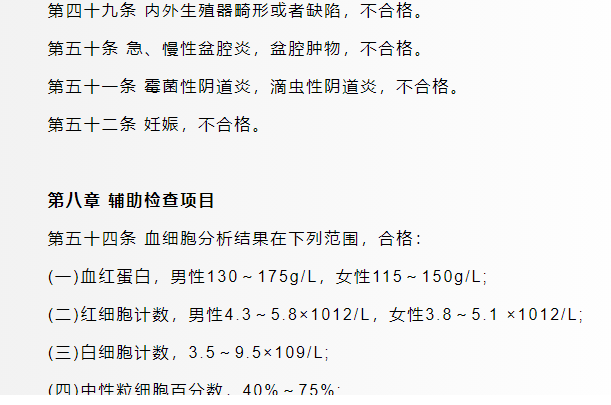 軍校體檢項目一覽表最新,2024年軍校體檢要求