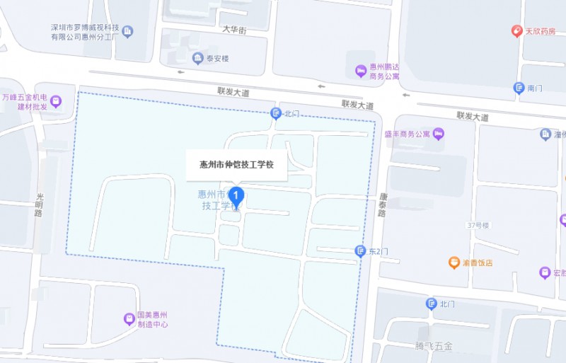 惠州市仲愷技工學(xué)校地址，乘車路線