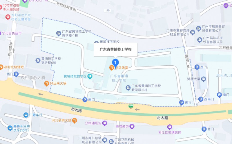 廣東省黃埔技工學(xué)校地址，乘車路線