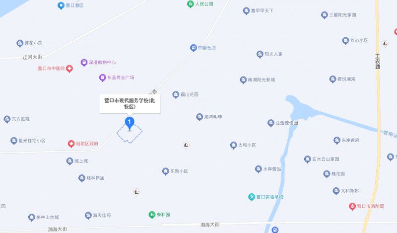 營口市現(xiàn)代服務(wù)學(xué)校地址，乘車路線