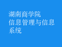 信息管理與信息系統(tǒng)