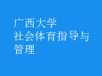 社會體育指導(dǎo)與管理