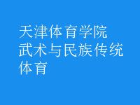 武術(shù)與民族傳統(tǒng)體育