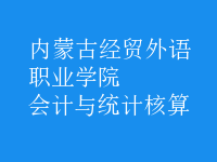 會計與統(tǒng)計核算