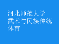 武術(shù)與民族傳統(tǒng)體育