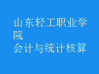 會計與統(tǒng)計核算