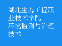 環(huán)境監(jiān)測與治理技術