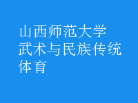 武術(shù)與民族傳統(tǒng)體育