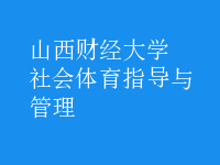 社會體育指導(dǎo)與管理