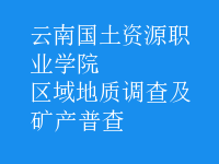 區(qū)域地質(zhì)調(diào)查及礦產(chǎn)普查