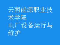 電廠設(shè)備運行與維護