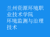 環(huán)境監(jiān)測與治理技術