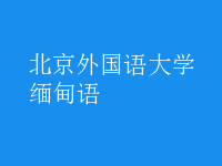 緬甸語(yǔ)