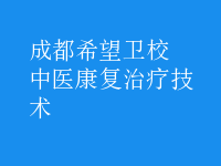 中醫(yī)康復治療技術