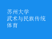 武術(shù)與民族傳統(tǒng)體育