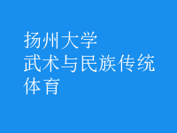 武術(shù)與民族傳統(tǒng)體育